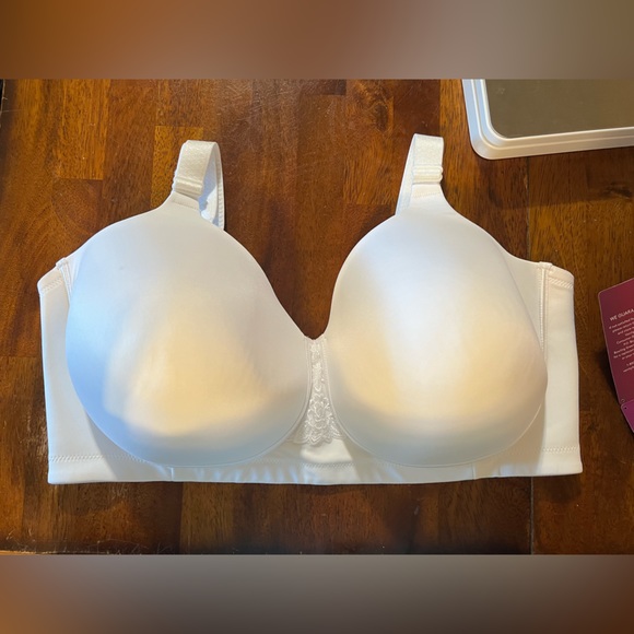 Vanity Fair Beauty Back, Full Figure back smoothing wireless bra, 42DDD, White - Picture 1 of 12